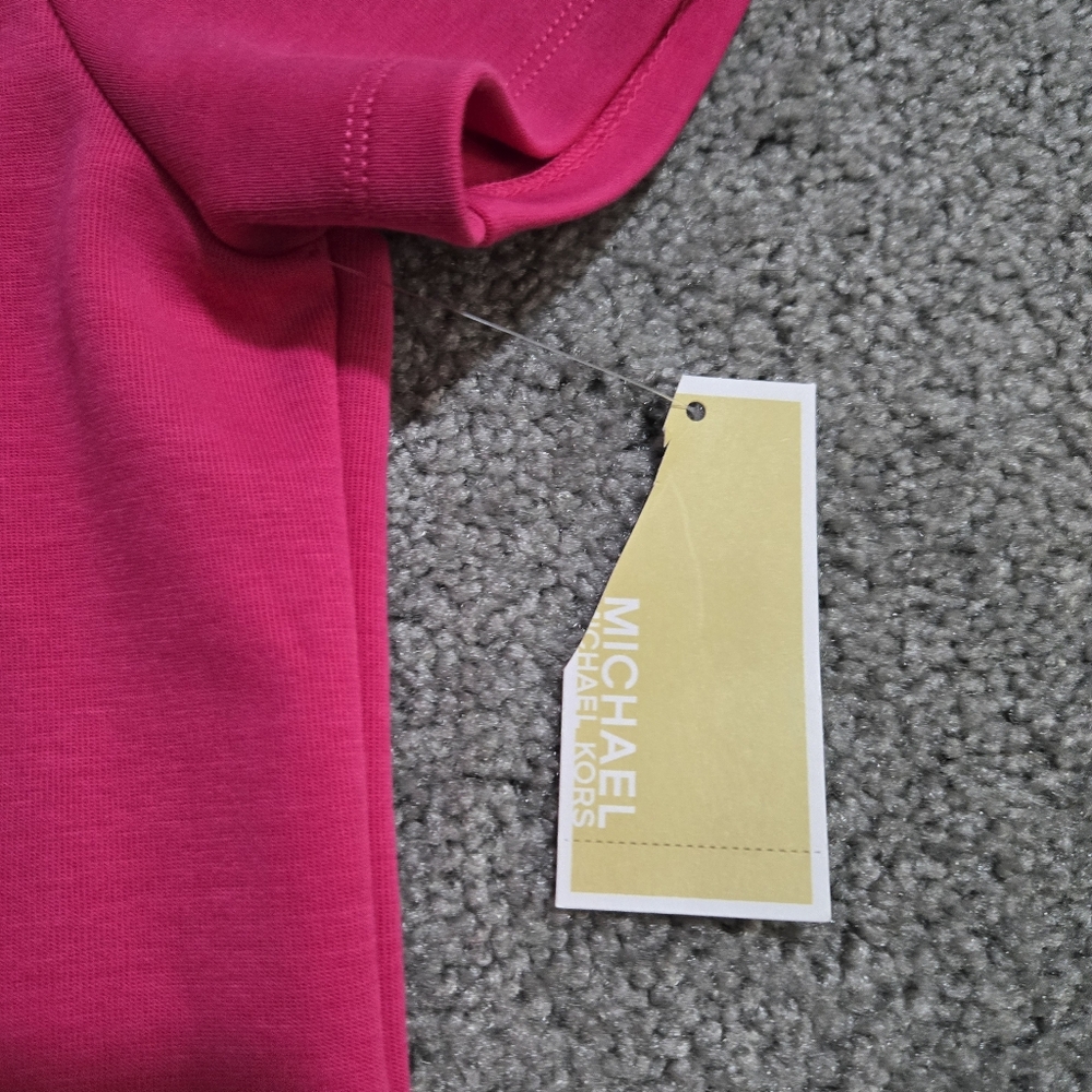 Pink Hooded Dress with MK Logo - Picture 4 of 5
